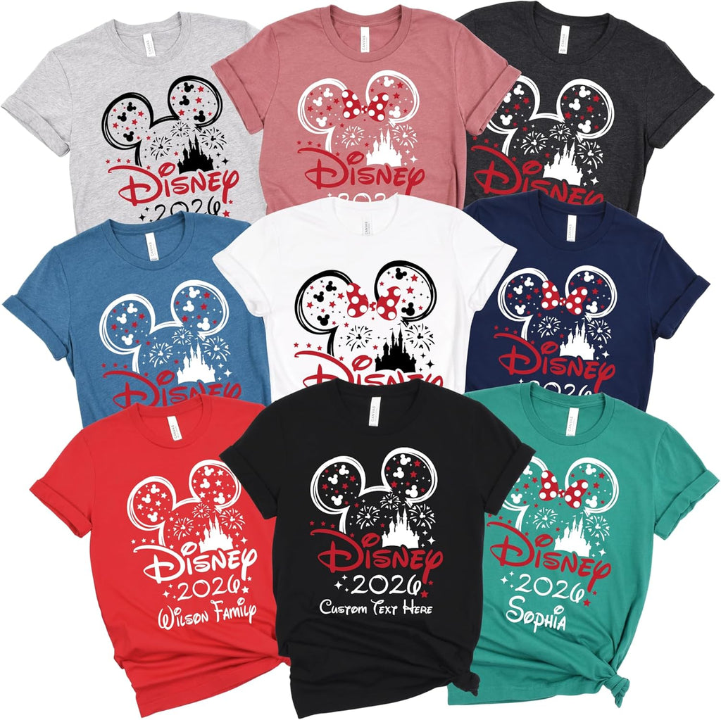 Personalized Family Vacation Mouse Ear Shirt, Matching Group Theme Park Trip Tees 2026