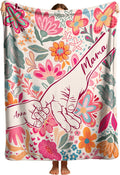 Custom Mom Blanket, Personalized Mama Blankets for Adults, Throw Blanket Gifts for New Mama, Wife, Women, Aunt, Grandma, Nana, Mom Birthday from Daughter, Son, Sister, Husband