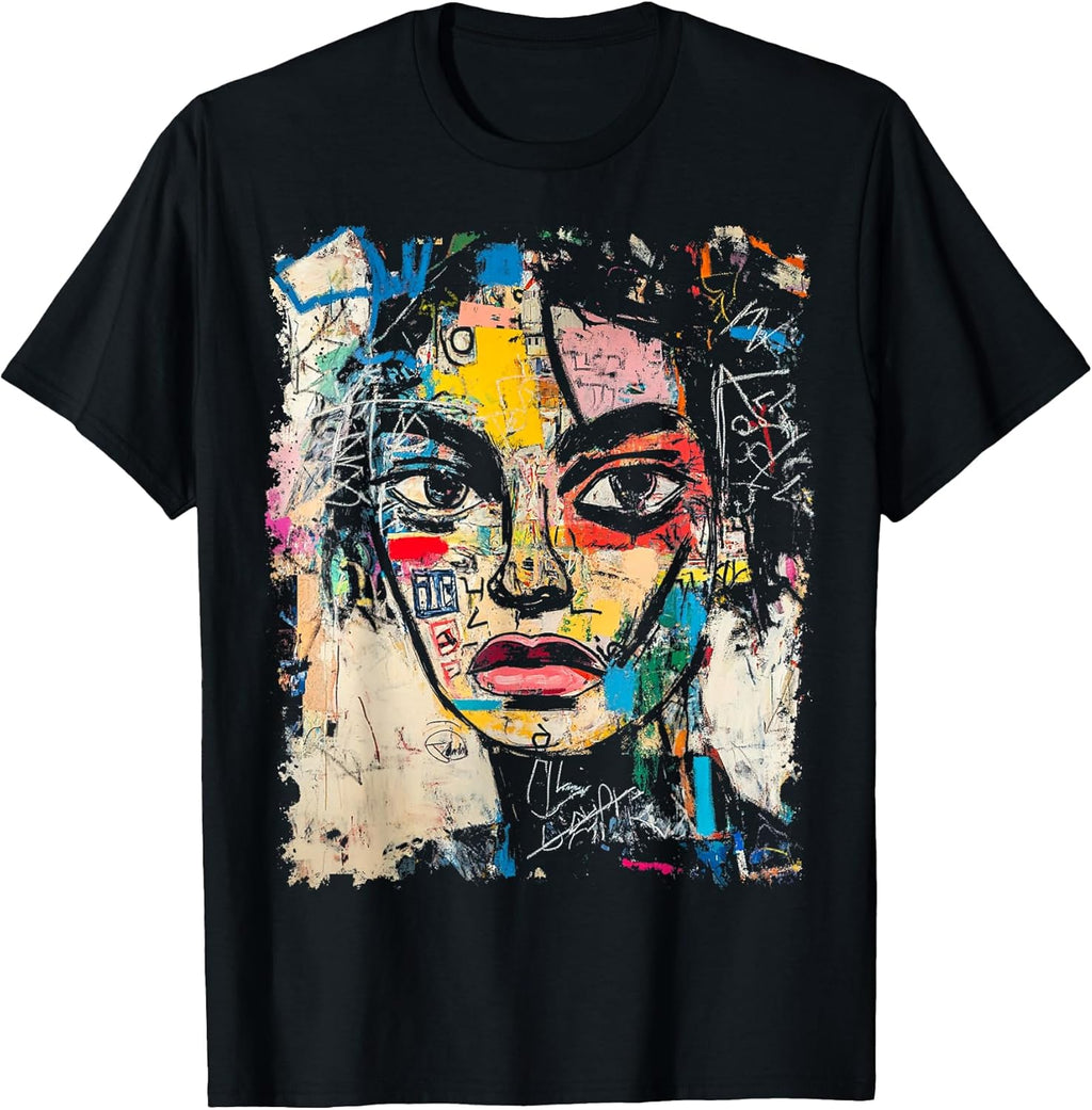 I Lov Art Style Women's 90s Abstract Painting Graffiti T-Shirt