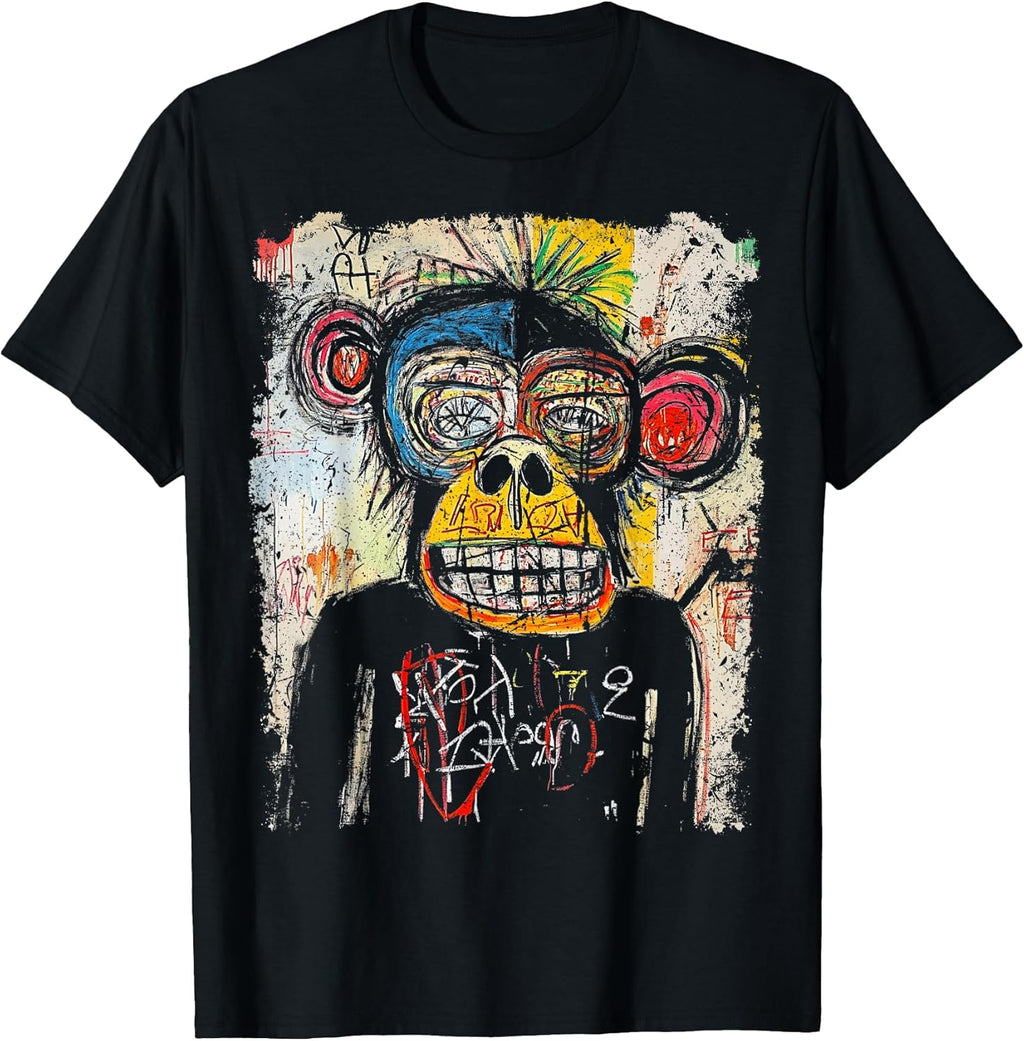 Pop Art Style Monkey 90s Men's Graffiti T-Shirt