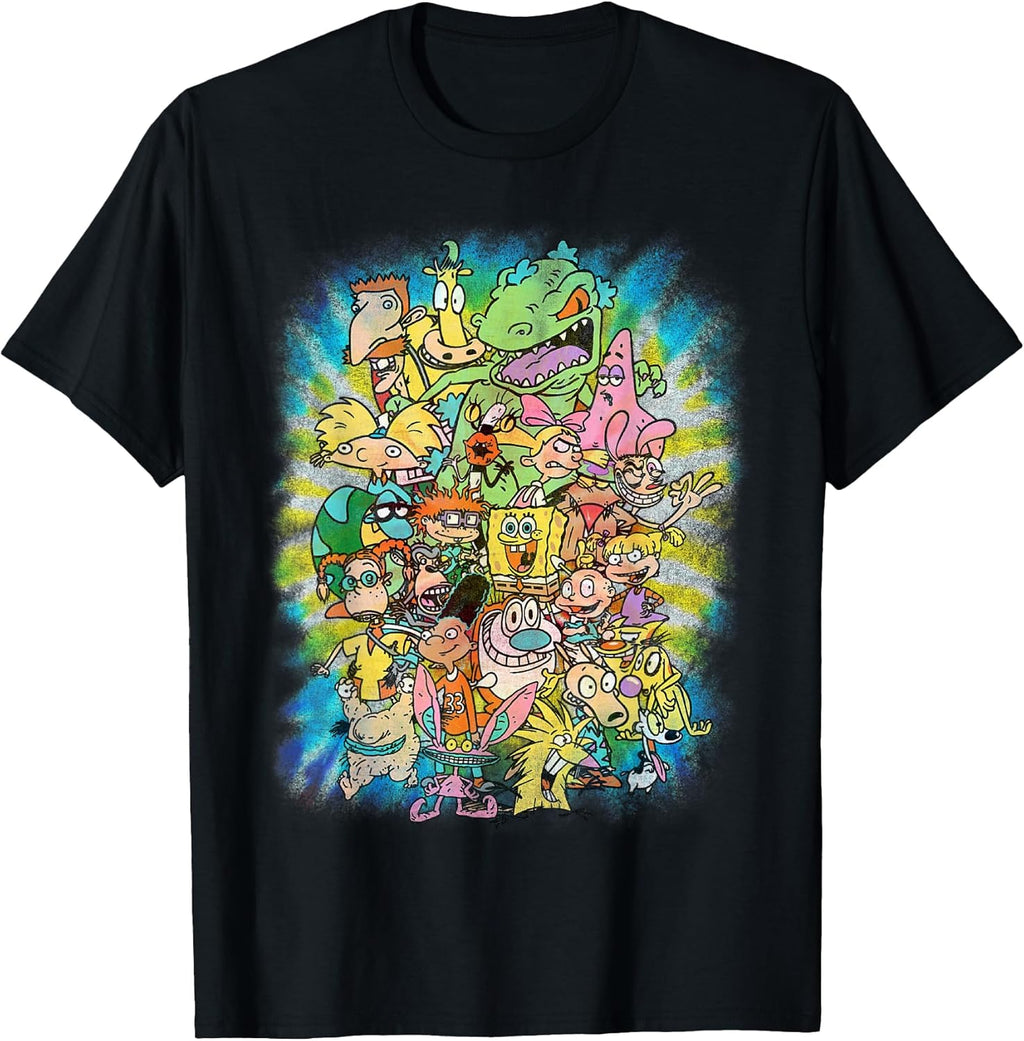 Ultimate Nick 90s Character Tie Dye Style Tee T-Shirt