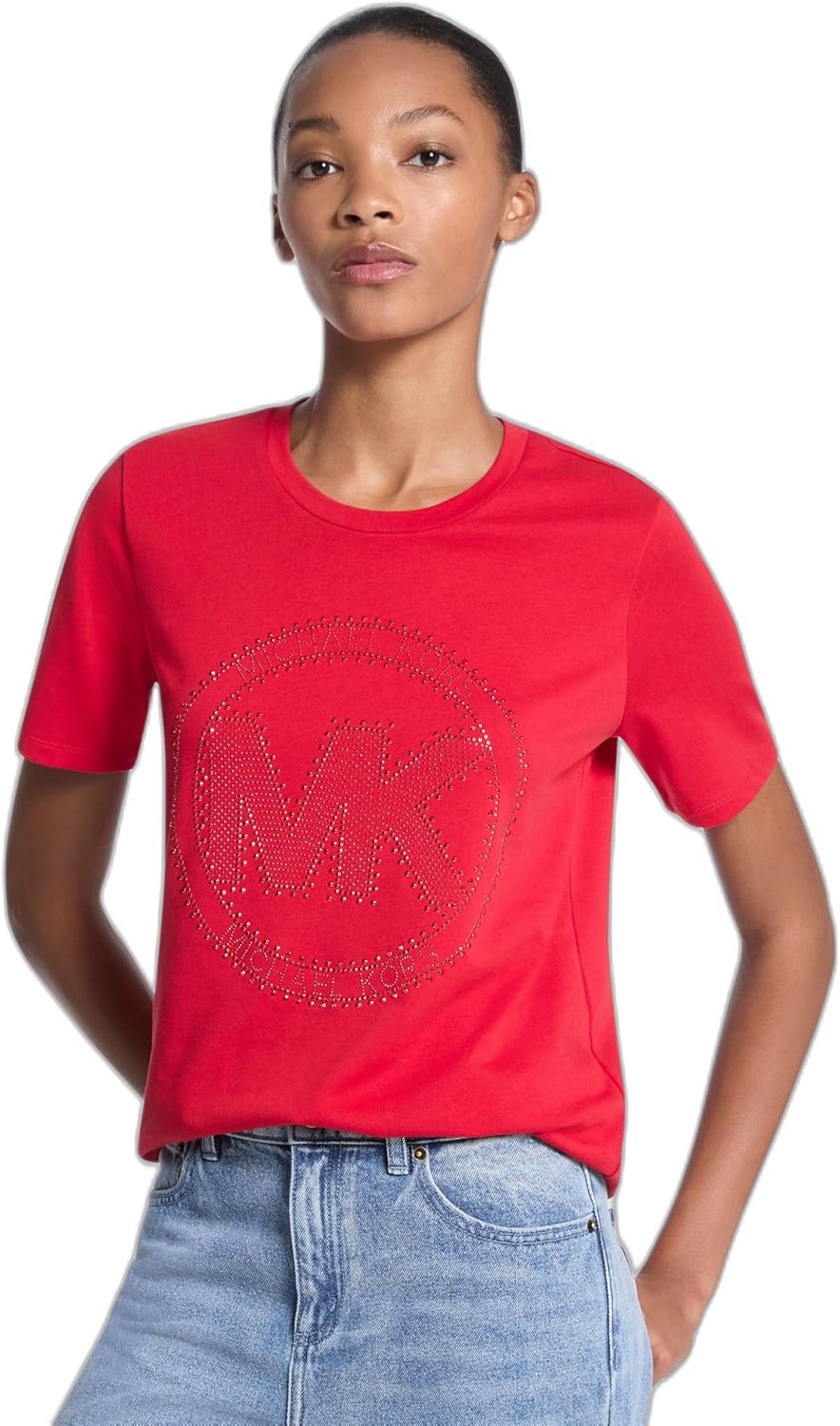 Women's Rhinestud MK Logo T-Shirt