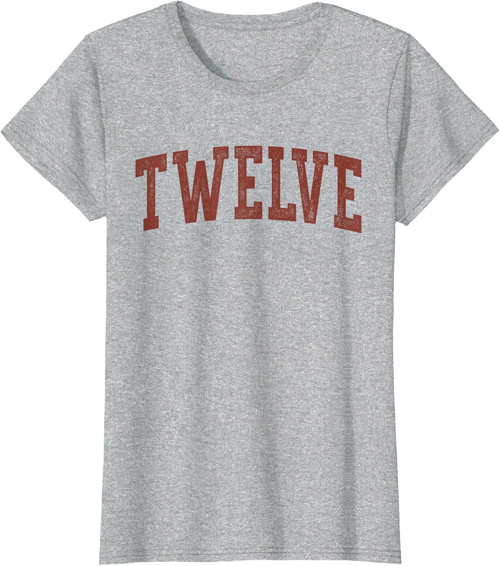 Twelve Minimalist 12th Birthday Design 12-Year-Old T-Shirt
