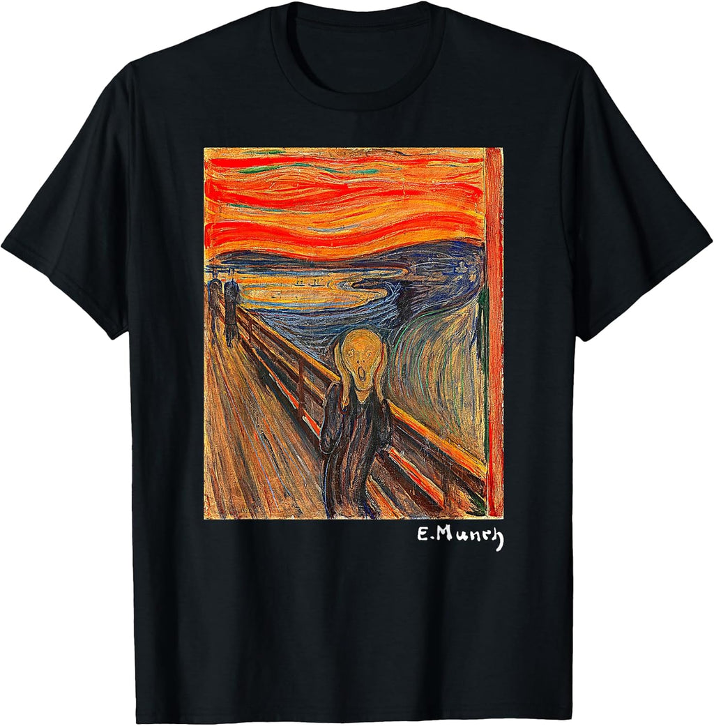 Famous Art The Scream by Munch Artist Painting T-Shirt