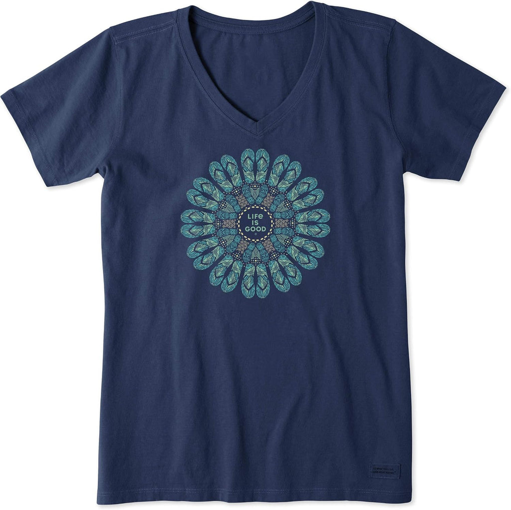 Womens Crusher Vee Flip Flop Mandala, Darkest Blue