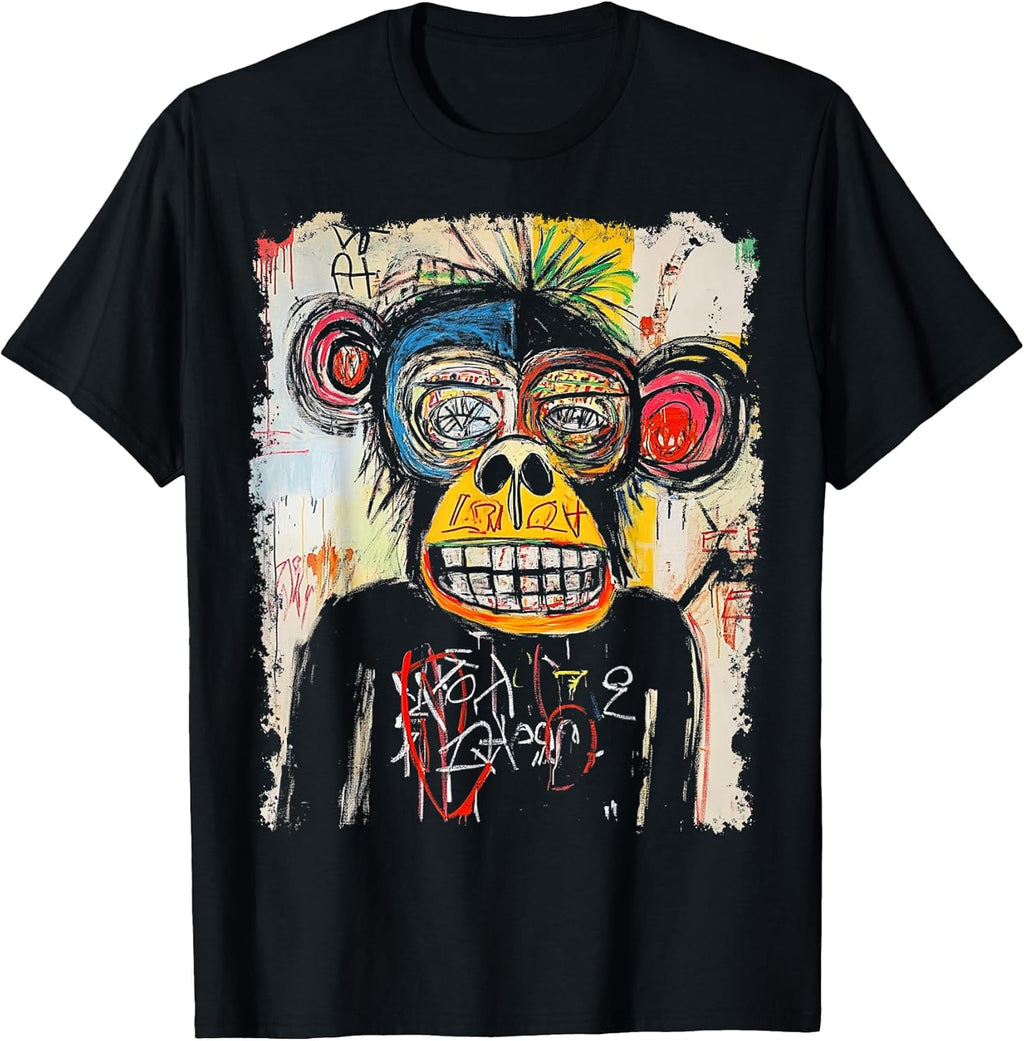 Animal Pop Art Design With A Monkey On It Men's Graffiti T-Shirt