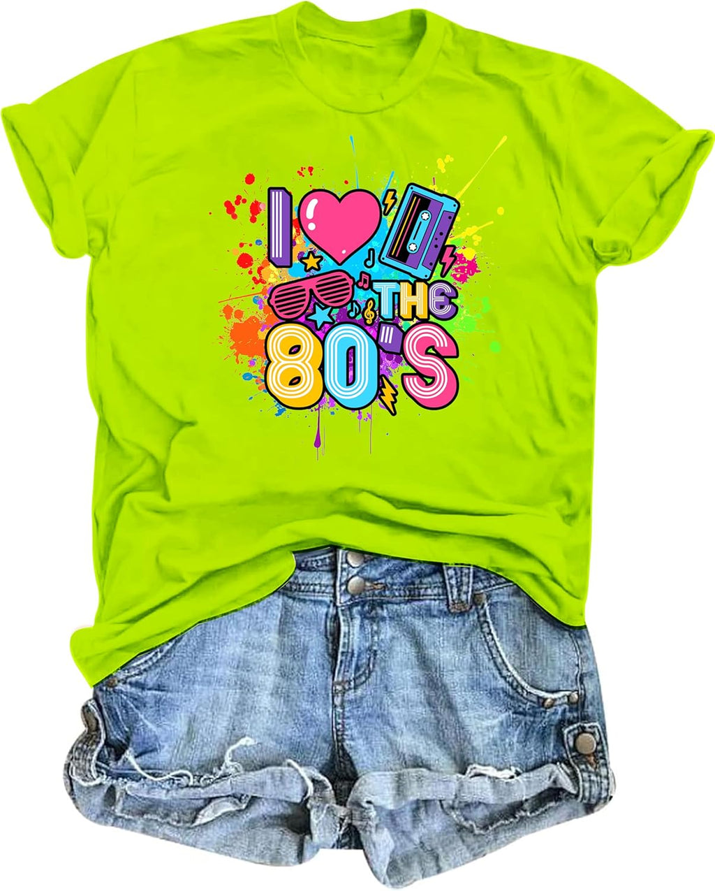 80s Shirts for Women I Love The 80s T Shirts 80's Themed Disco Music Top 1980s Party Graphic Tee Casual Outfit
