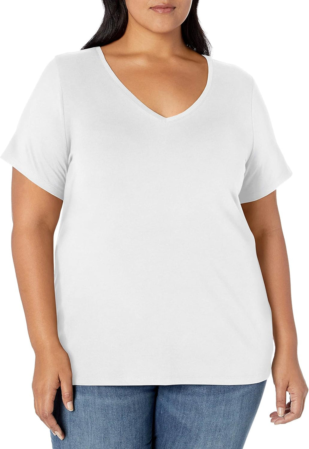 Women's Plus Size Short-Sleeve V-Neck T-Shirt