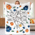 KiKiLuna Personalized Flannel Throw Blanket, Custom Collage Throw with Names for Mom Grandma, Cherished Family Keepsake