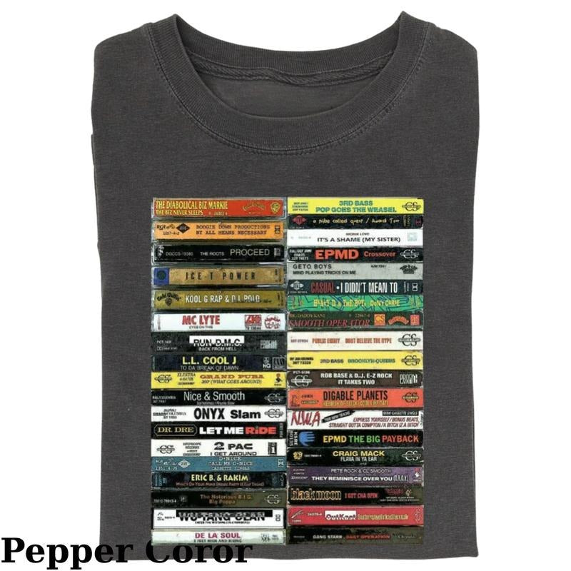 90'S Hip Hop Cassette Tapes Mix Tapes Mixtape 100% Ringspun Cotton Music T-Shirts