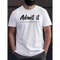 "Admit " Print Casual Quick Drying Breathable Short Sleeve Summer Made USA T-Shirts