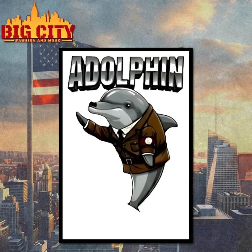 Adolphin Dolphin Adolf Hitler Nazi Uniform t-shirt