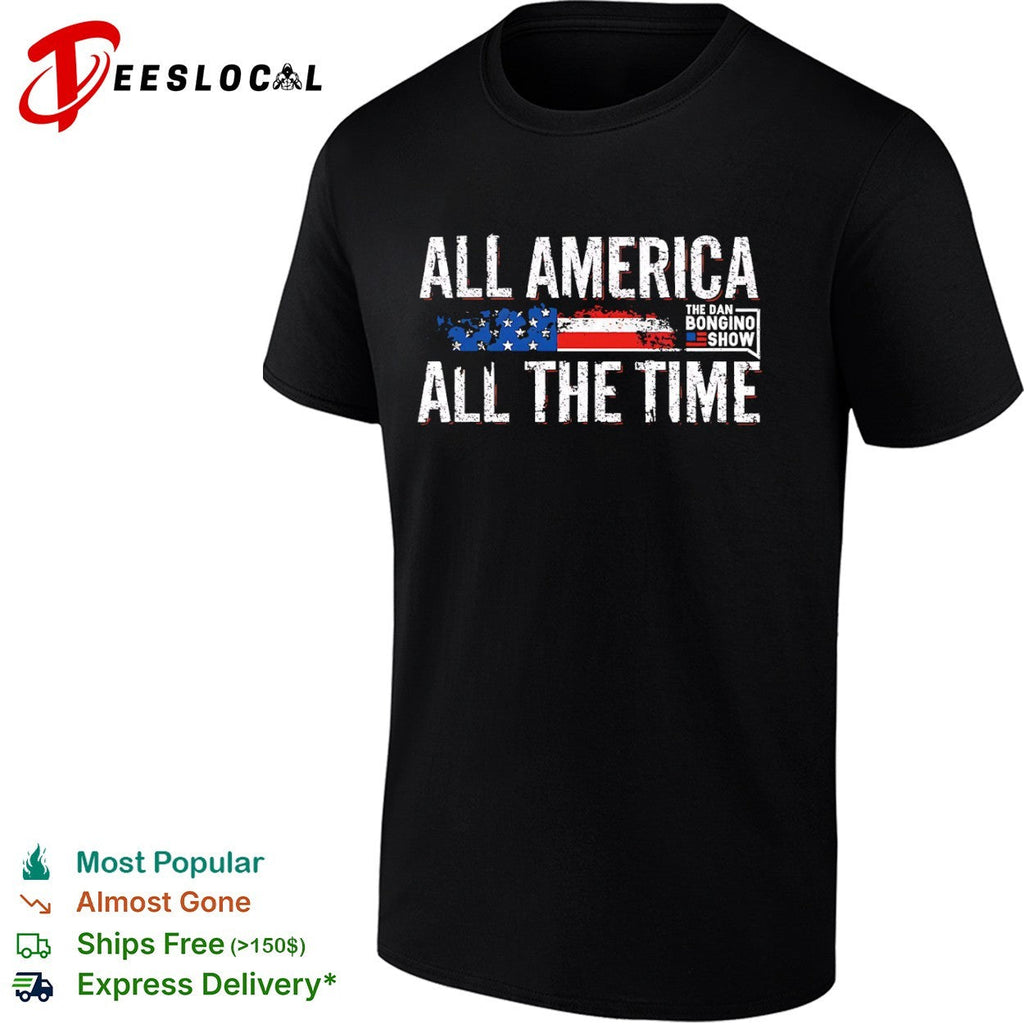 America Time Dan Bongino Show American Flag Patriotic Tee (1)