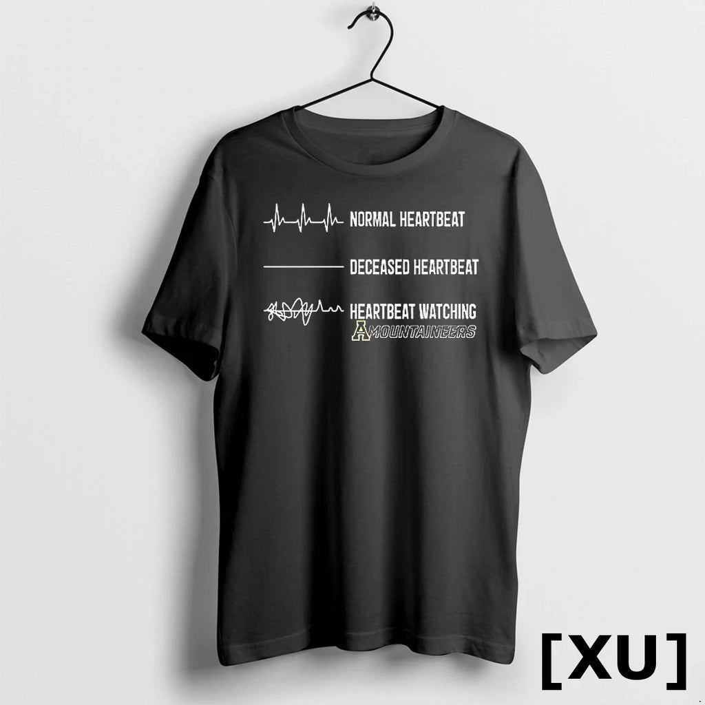 Appalachian State Mountaineers Normal Heartbeat Deceased Heartbeat Heartbeat Watching Tshirts Sweater