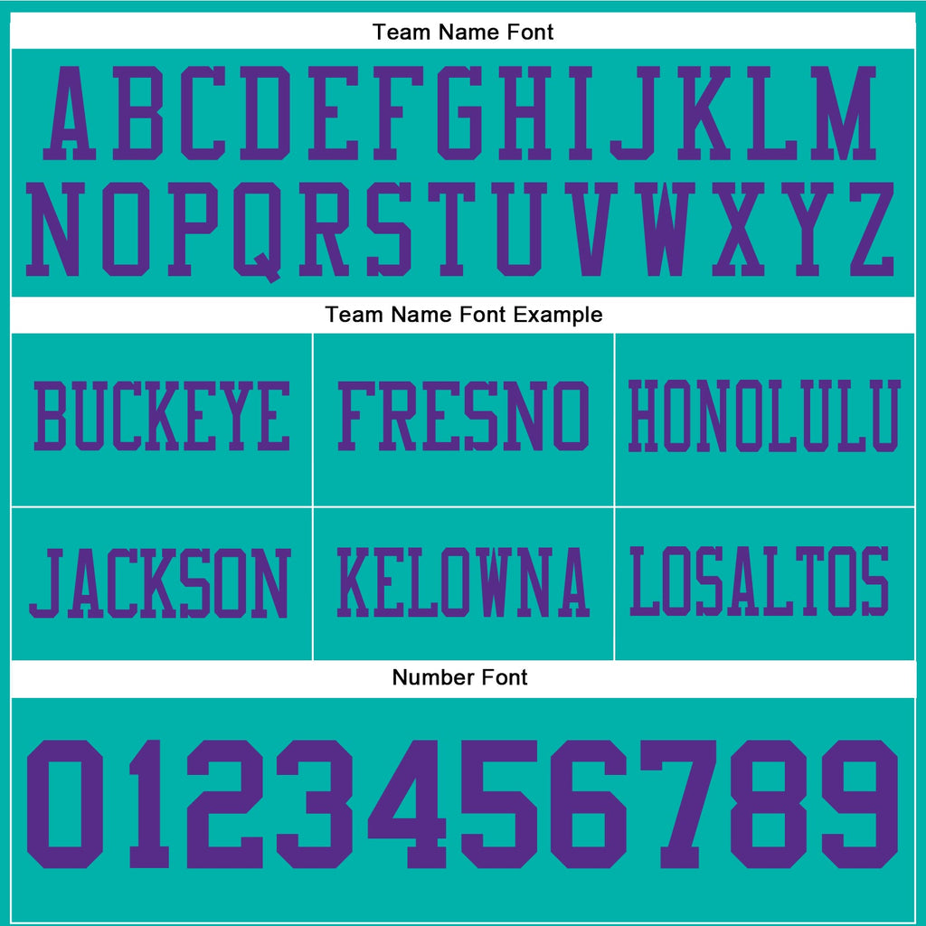 Custom Aqua Purple Authentic Football Jersey