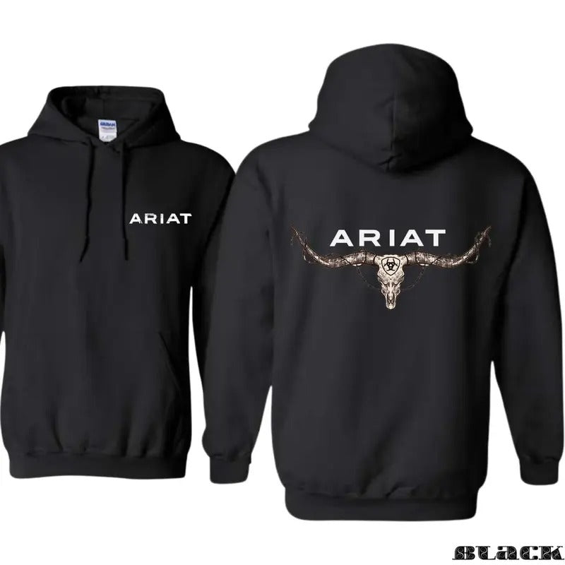 Ariat Longhorn Bull Skull Western Outdoor Activities Casual Womenswear T-Shirts