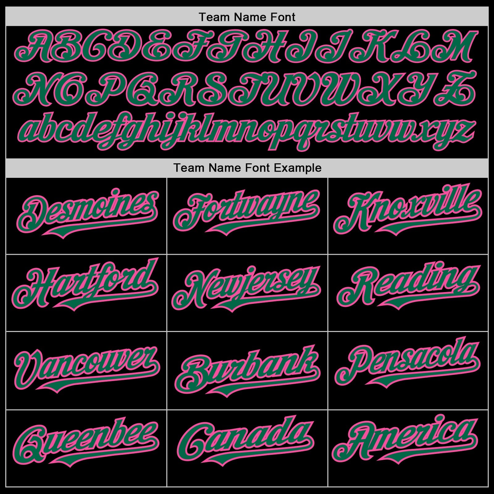 Custom Black Kelly Green-Pink 3 Colors Arm Shapes Authentic Baseball Jersey