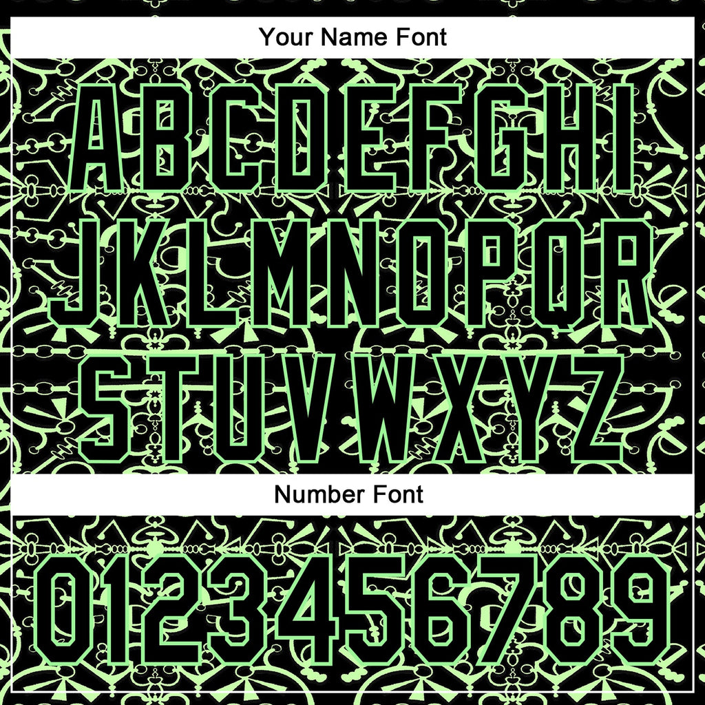 Custom Black Pea Green 3D KYLMAX HUBTUHAN Authentic Baseball Jersey