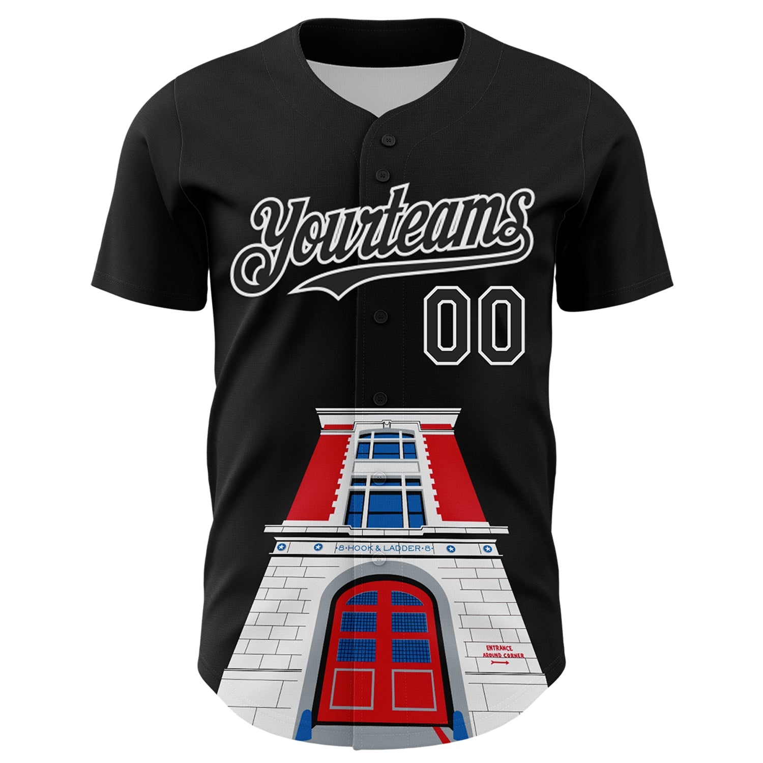Custom Black White 3D Nikita Fraser Ny Authentic Baseball Jersey