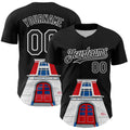 Custom Black White 3D Nikita Fraser Ny Authentic Baseball Jersey