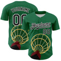 Custom Kelly Green Black-White 3D Nikita Fraser Mongolfier Authentic Baseball Jersey