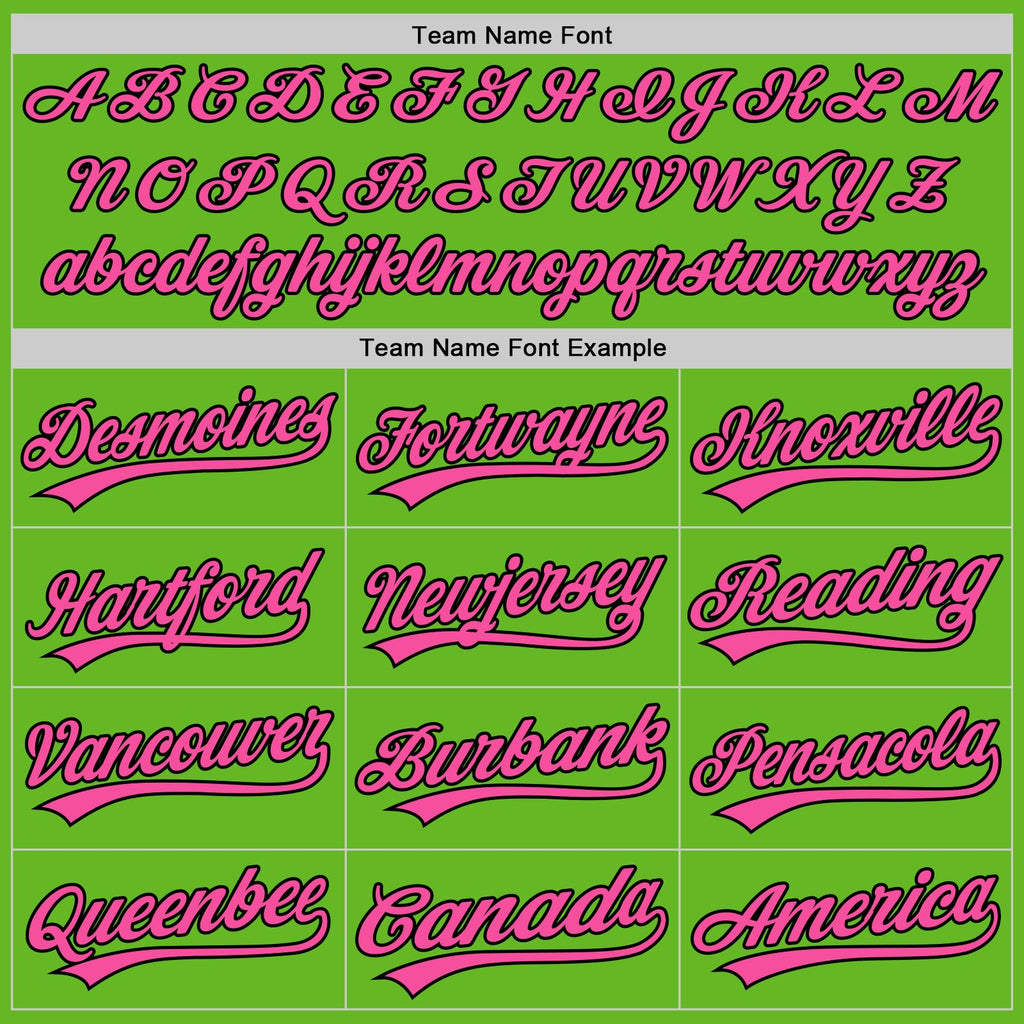 Custom Aurora Green Pink-Black Authentic Baseball Jersey