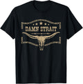 Damn Strait Name Bull Skull Country Cowboy Western Graphic T-Shirt