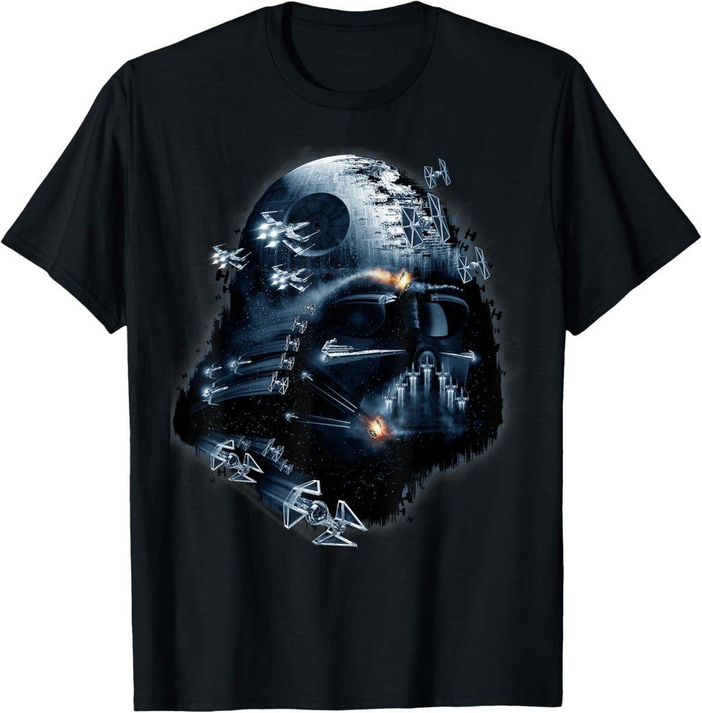 Darth Vader Helmet Collage Graphic T-Shirt T-Shirt