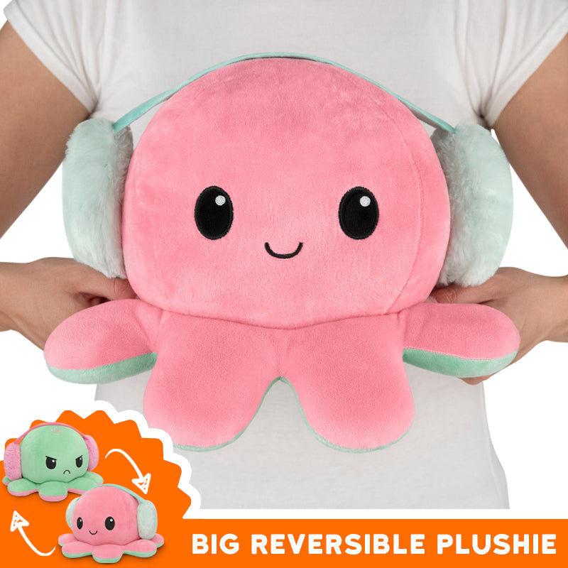 TeeTurtle Big Reversible Octopus Plushie (Earmuffs)