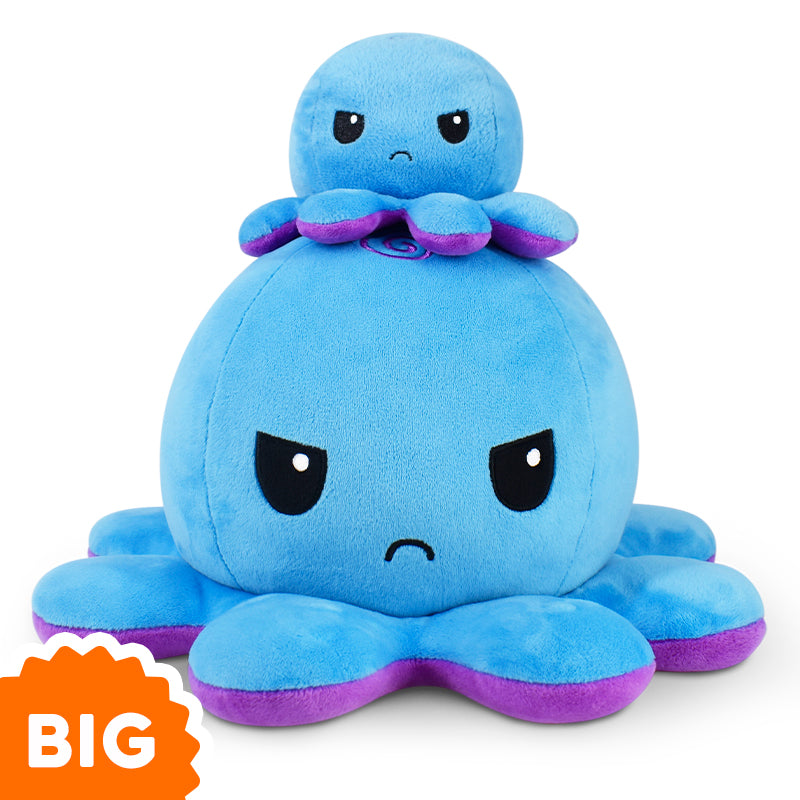 TeeTurtle Big Reversible Octopus Plushie (Purple + Blue)