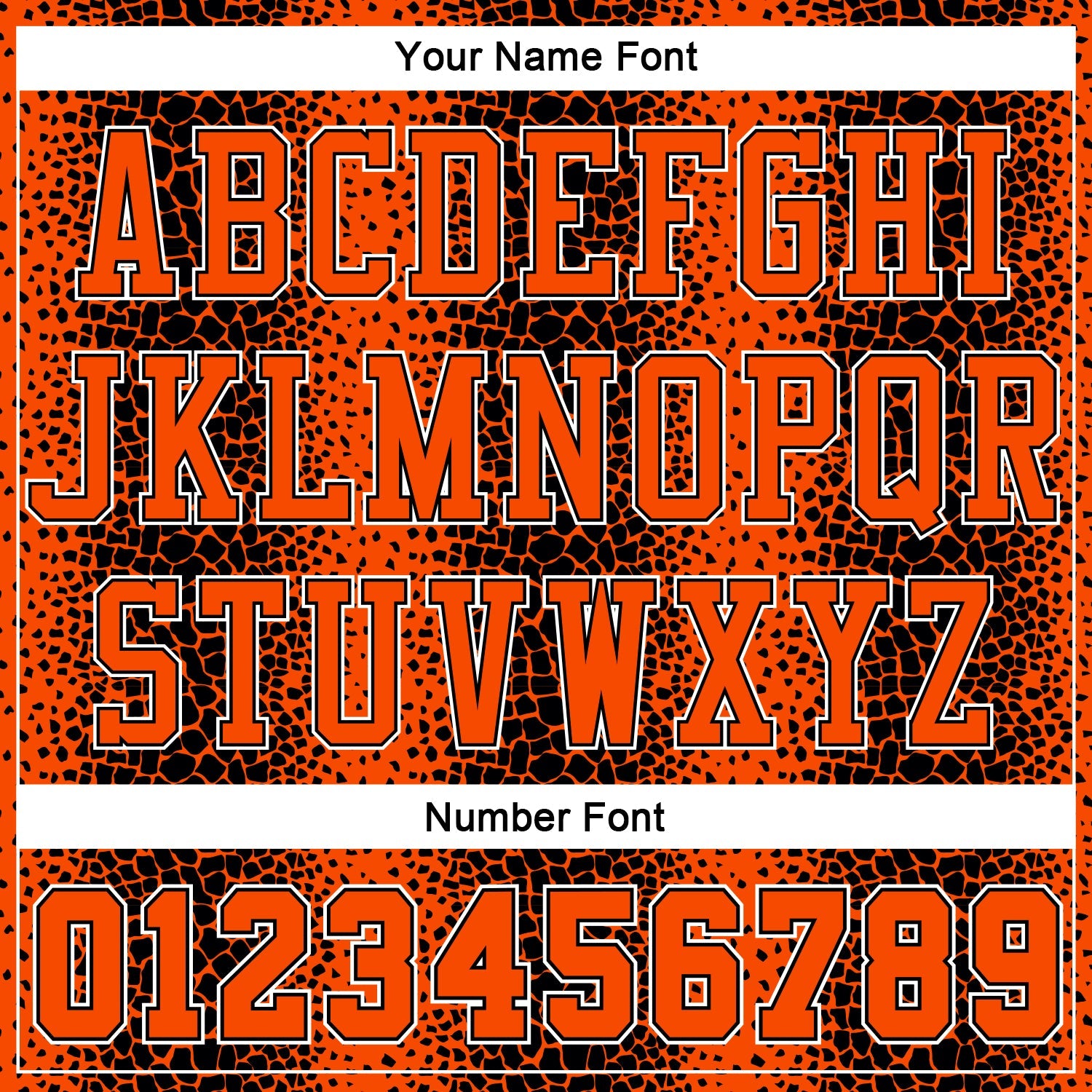 Custom Black Orange-White Animal Fur Print Round Neck Sublimation Basketball Suit Jersey