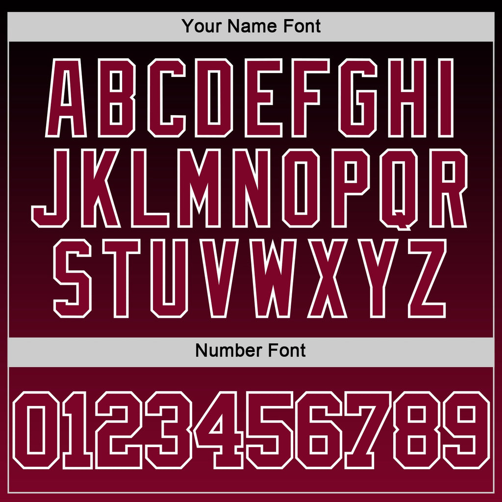 Custom Black Crimson-White Fade Fashion Round Neck Sublimation Basketball Suit Jersey