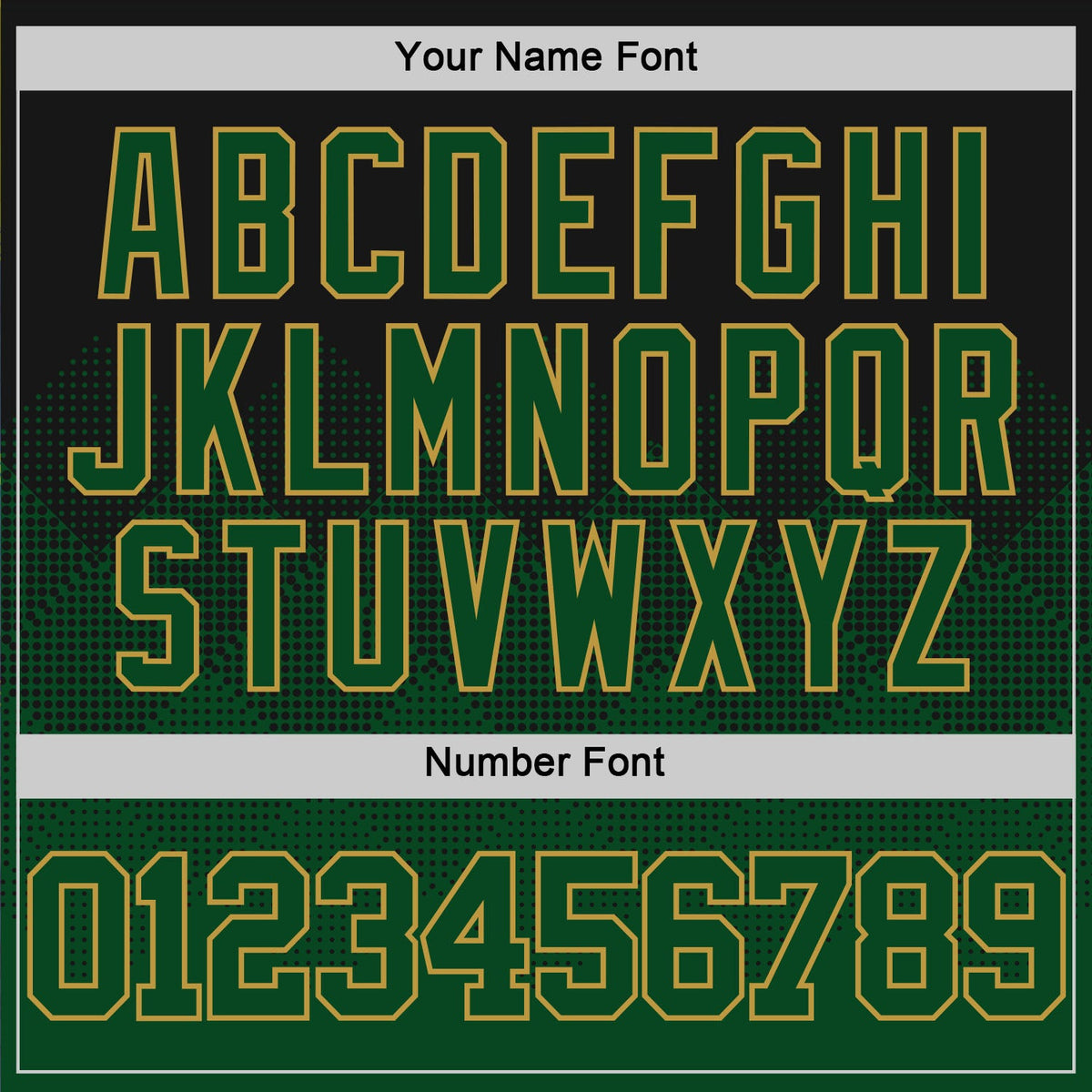 Custom Black Green-Old Gold Fade Fashion Round Neck Sublimation Basketball Suit Jersey