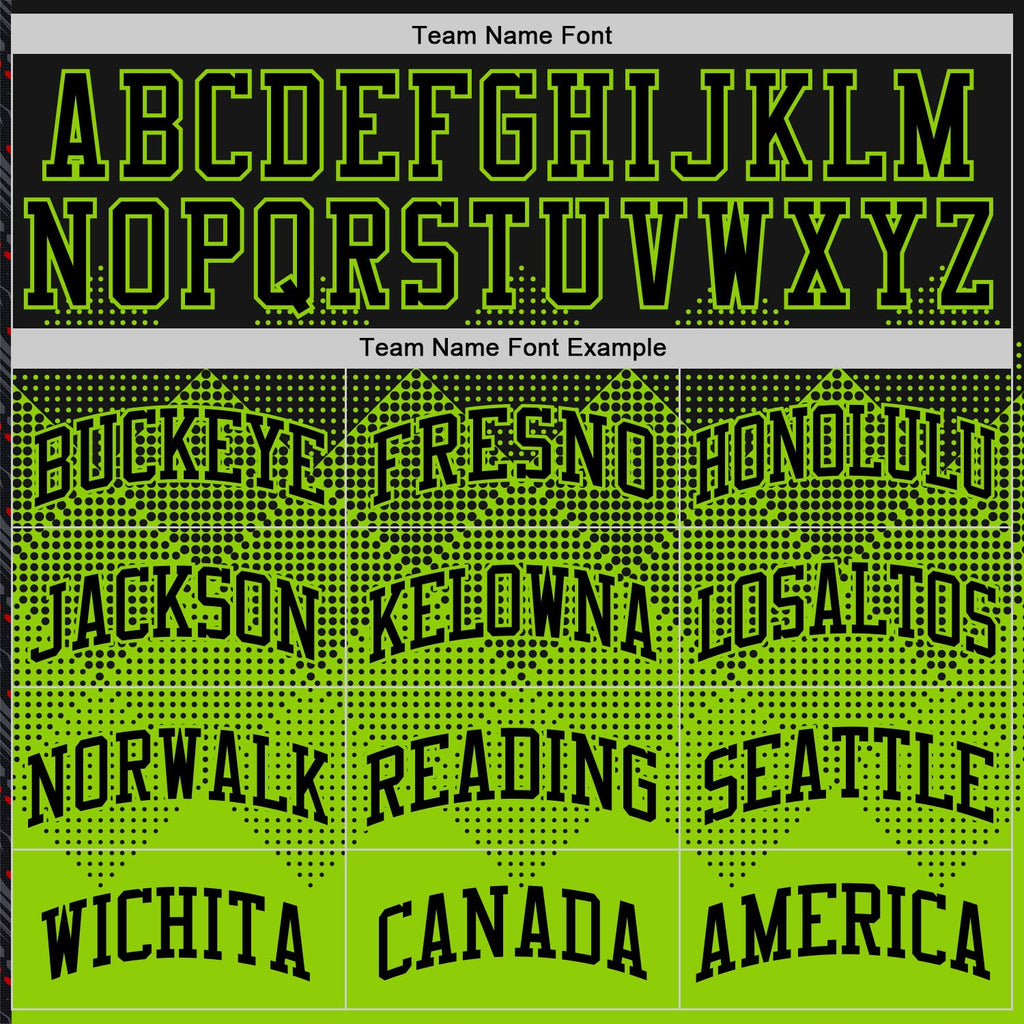 Custom Black Neon Green Gradient Square Shapes Round Neck Sublimation Basketball Suit Jersey