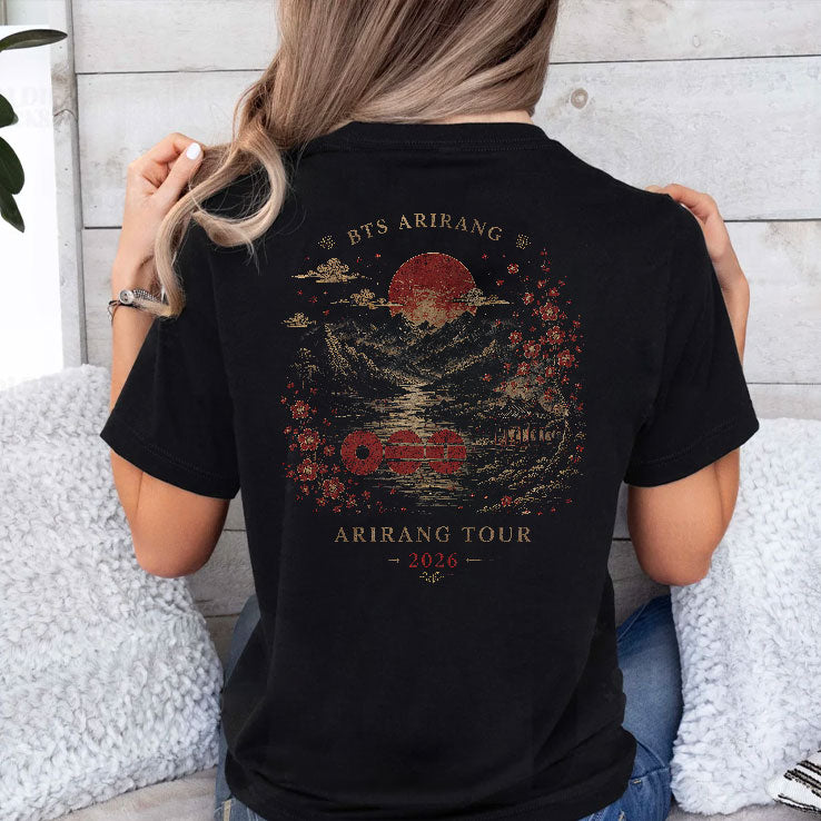 BTS Arirang Korean Cherry Blossom Folding Fan T Shirt