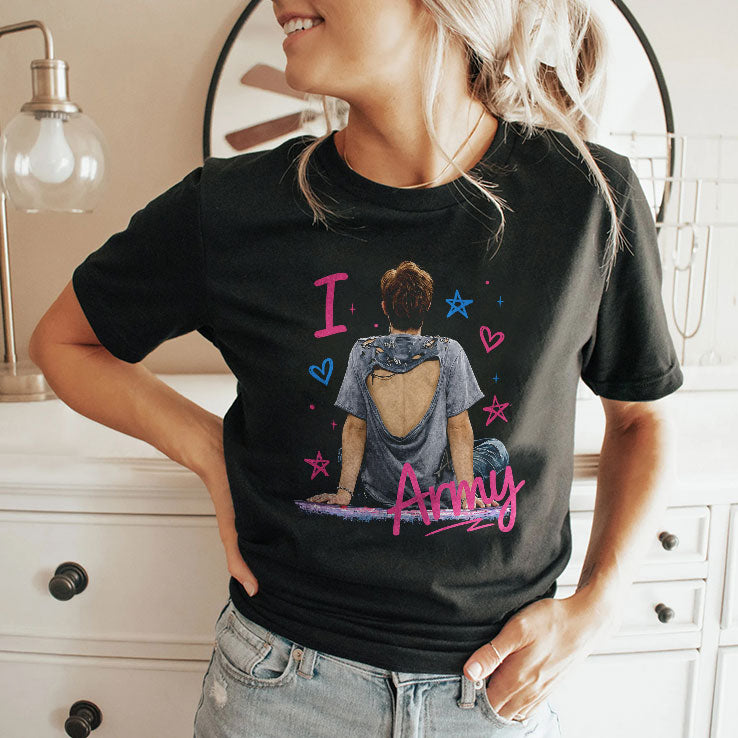 Joonie BTS I Love Army T Shirt