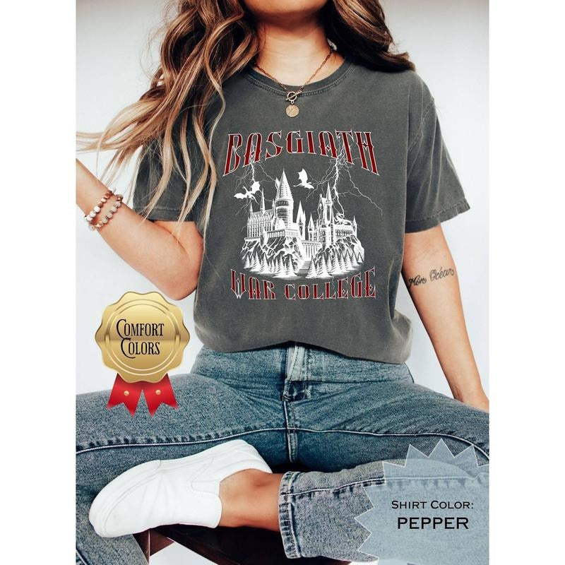 Basgiath War College Fourth Wing Iron Flame Shirt Tairn Violet Sorrengail Bookish Shirt Reading Shirtstyle{N002}2 T-Shirts