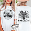 Basgiath War College Shirt Distressed Fourth Wing Iron Flame Tairn Violet Sorrengail Bookish Shirt Perfect T-Shirts