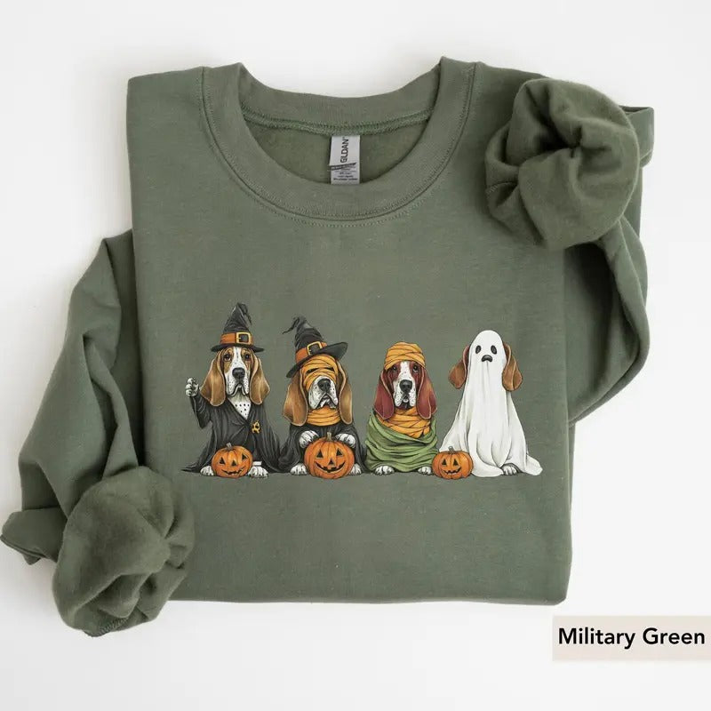 Basset Hound Halloween Dog Lover Shirt T-Shirts