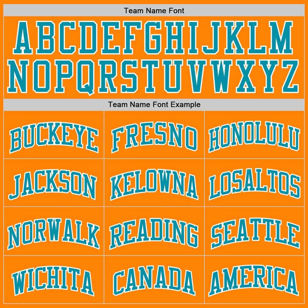Custom Bay Orange Teal-White Authentic Basketball Jersey