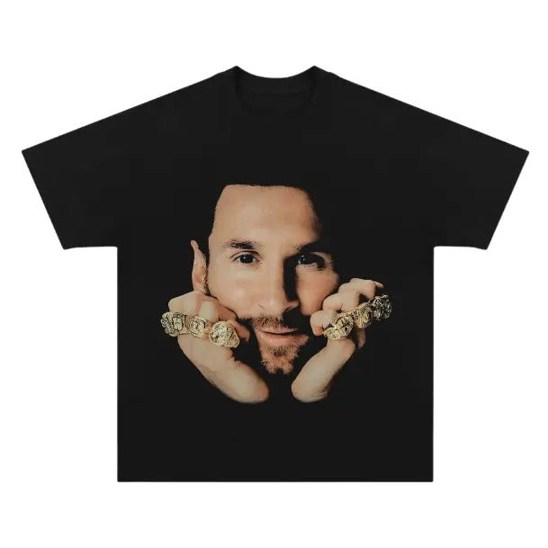 Big Face Messi Messi Soccer Shirt Sport Fan Cotton Comfort Menswear Womenswear Streetwear T-Shirts