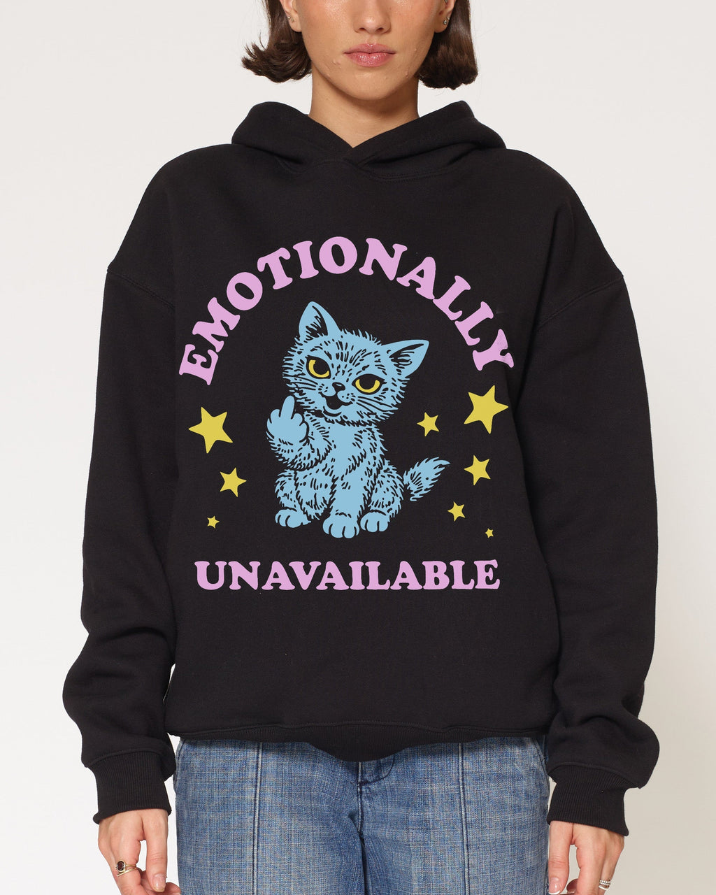 Emotionally Unavailable Cat Hoodie