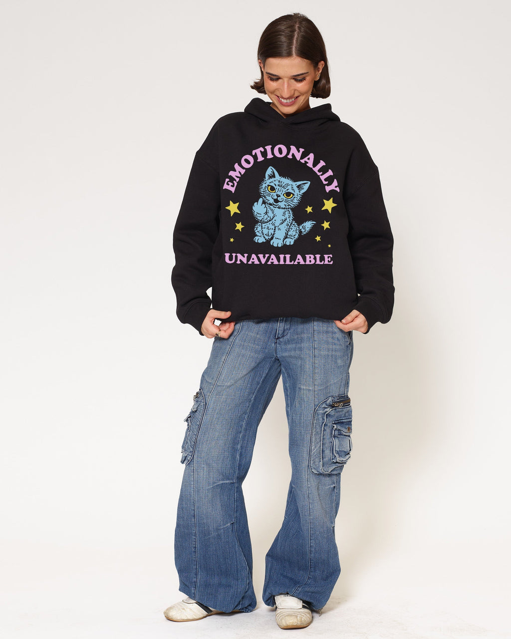 Emotionally Unavailable Cat Hoodie