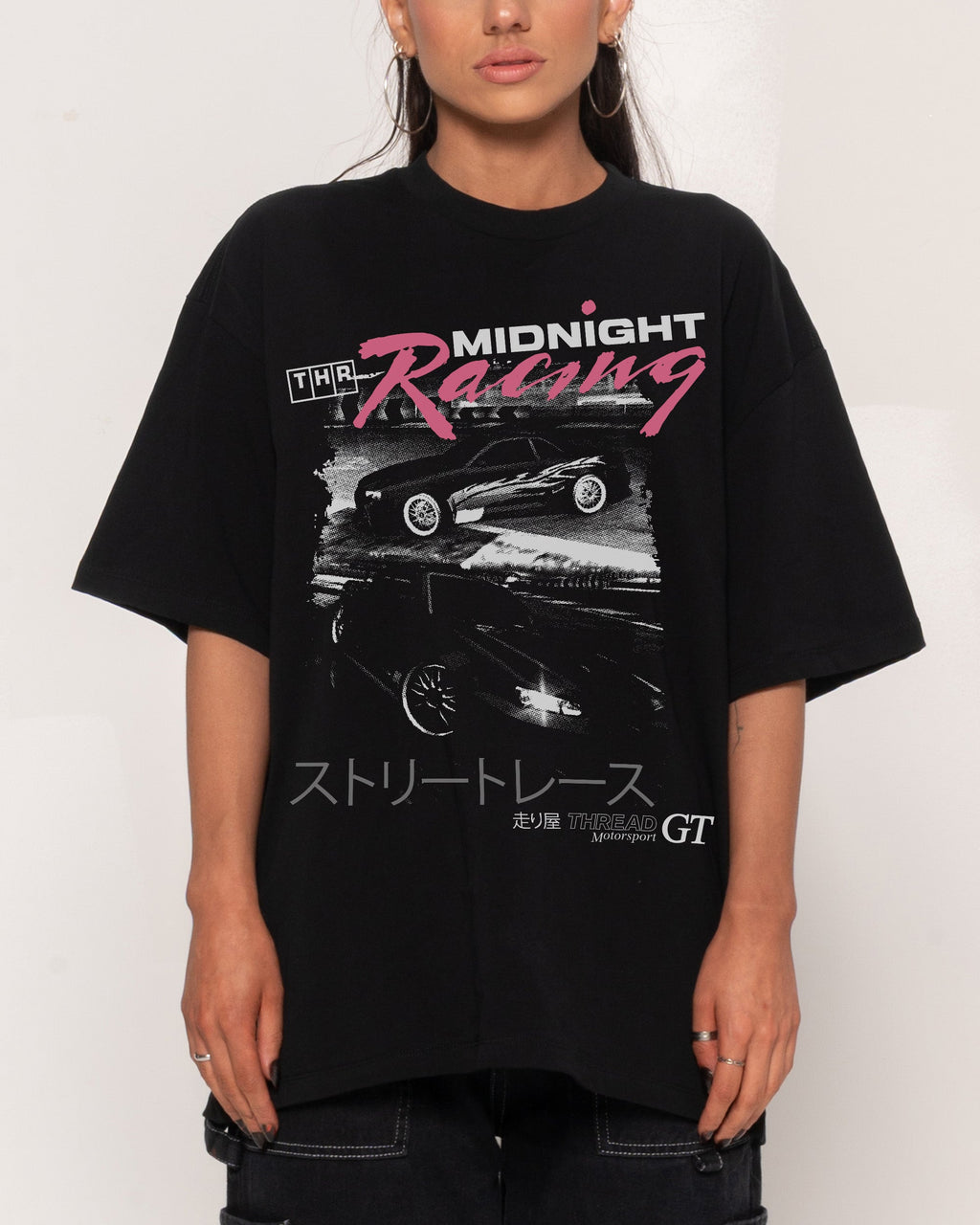 Midnight Drifting Oversized Tee