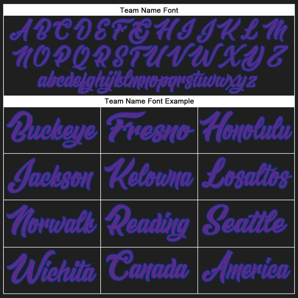 Custom Black Purple-Royal Authentic Baseball Jersey