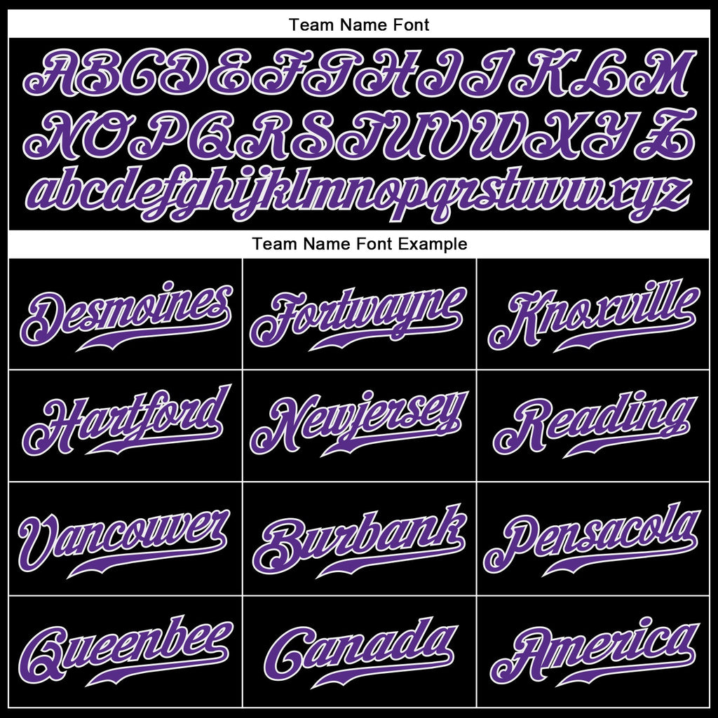 Custom Black Purple-White Authentic Sleeveless Baseball Jersey
