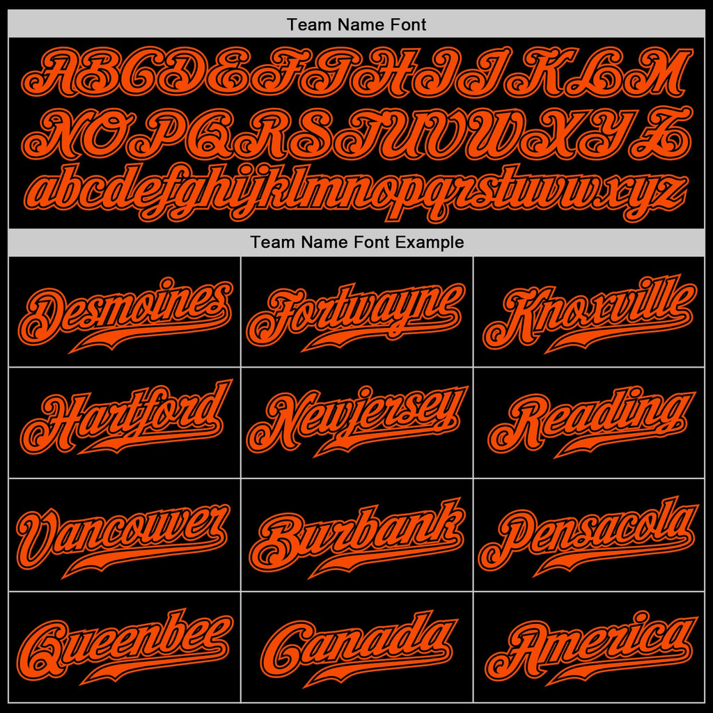 Custom Black Orange Pinstripe Orange-Black Authentic Baseball Jersey