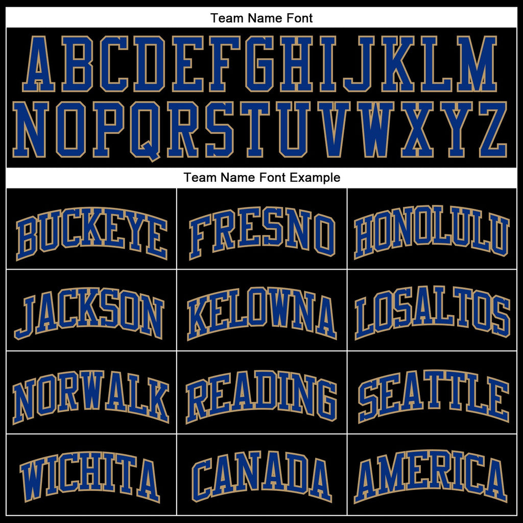 Custom Black Old Gold Pinstripe Royal-Old Gold Authentic Basketball Jersey