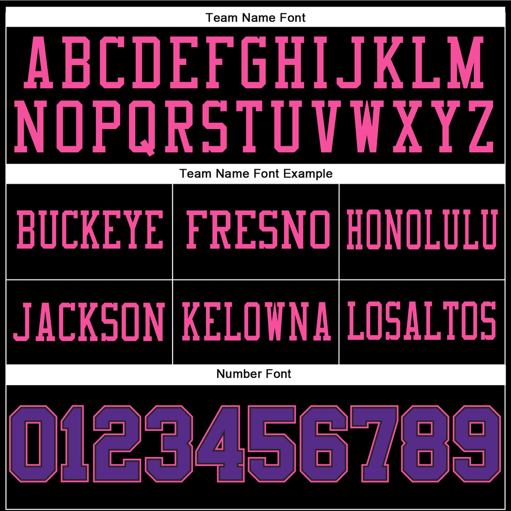 Custom Black Purple-Pink Authentic Football Jersey
