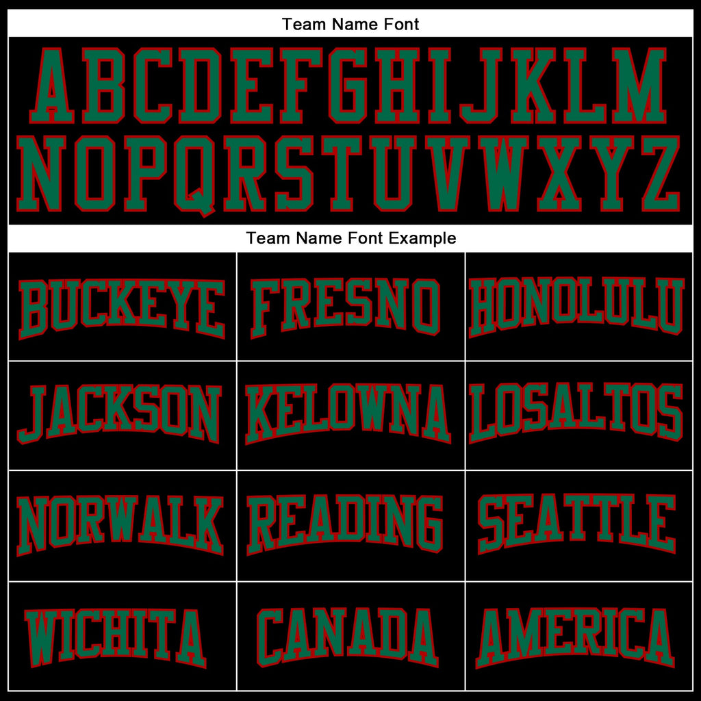 Custom Black Red-Kelly Green Authentic Football Jersey